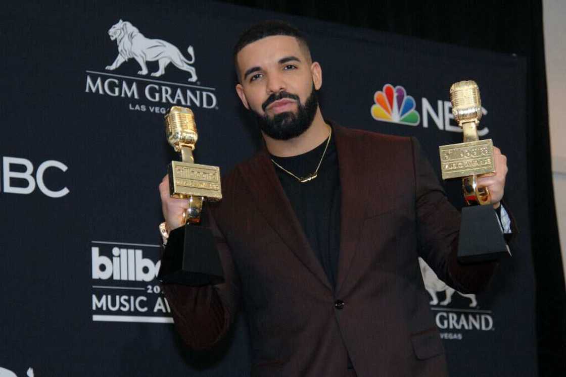 Drake displays his awards