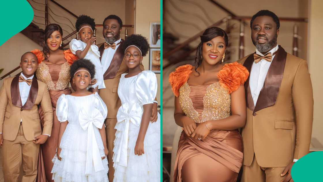 Mercy Johnson and her family go parasailing