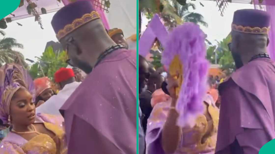A wedding guest does something suspicious to groom while dancing and the bride quickly reacts A wedding guest does something suspicious to groom while dancing and the bride quickly reacts