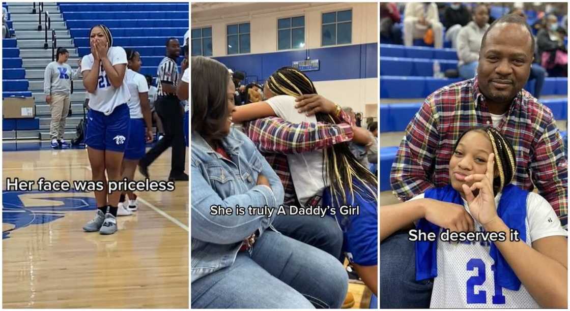 Photos of a girl passionately hugging her father. Photos of a girl passionately hugging her father.