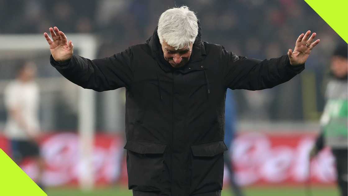 Gian Piero Gasperini, Atalanta, Cesena, Coppa Italia, Gewiss Stadium, Bergamo, Italy Gian Piero Gasperini, Atalanta, Cesena, Coppa Italia, Gewiss Stadium, Bergamo, Italy