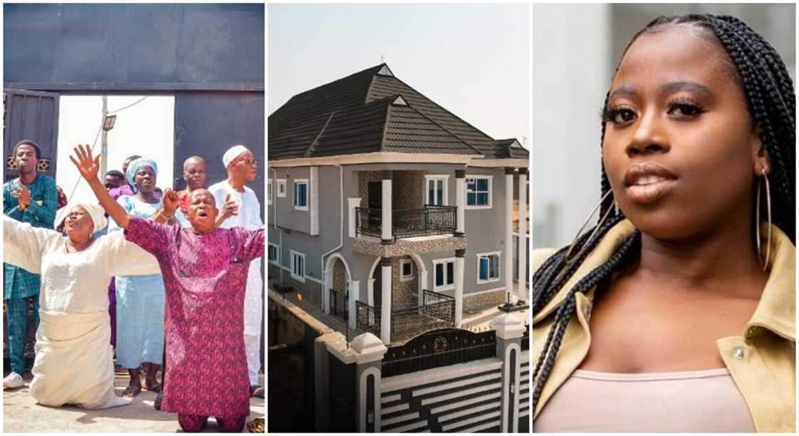 Photos of Nigerian parents celebrating after getting a new house. Photos of Nigerian parents celebrating after getting a new house.
