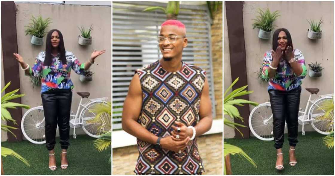 Photos of BBNaija housemate Groovy and his mum Photos of BBNaija housemate Groovy and his mum