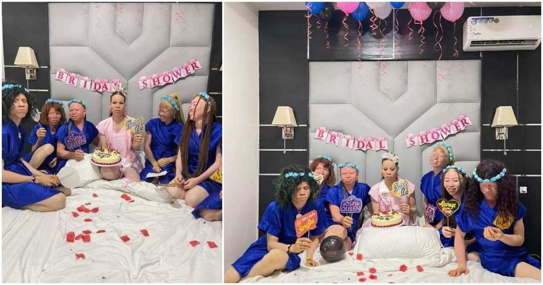 Albino, fine albinos in Nigeria, albino uses six albinos for her bridal shower Albino, fine albinos in Nigeria, albino uses six albinos for her bridal shower