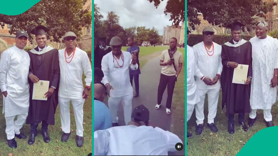 Video of Kwam1, MC Oluomo attending Gaji's son's graduation in London trends