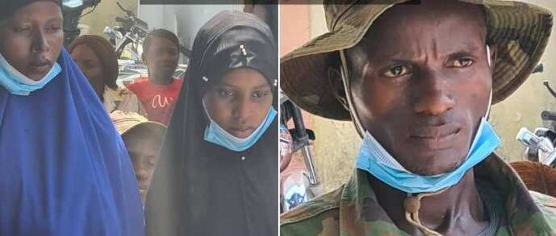 Jami'an yan sandan sun damke mata masu kaiwa yan bindiga makamai a jihar Jami'an yan sandan sun damke mata masu kaiwa yan bindiga makamai a jihar