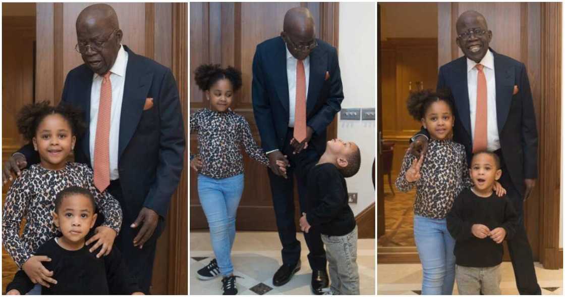Tinubu and grand kids Tinubu and grand kids