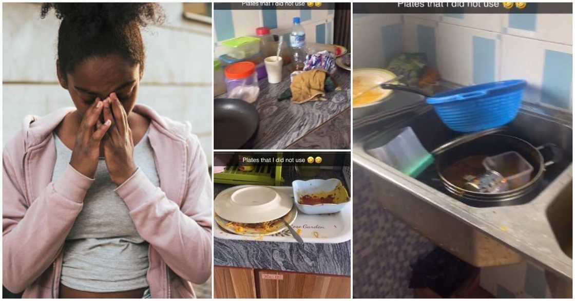 Man's house, dirty kitchen Man's house, dirty kitchen