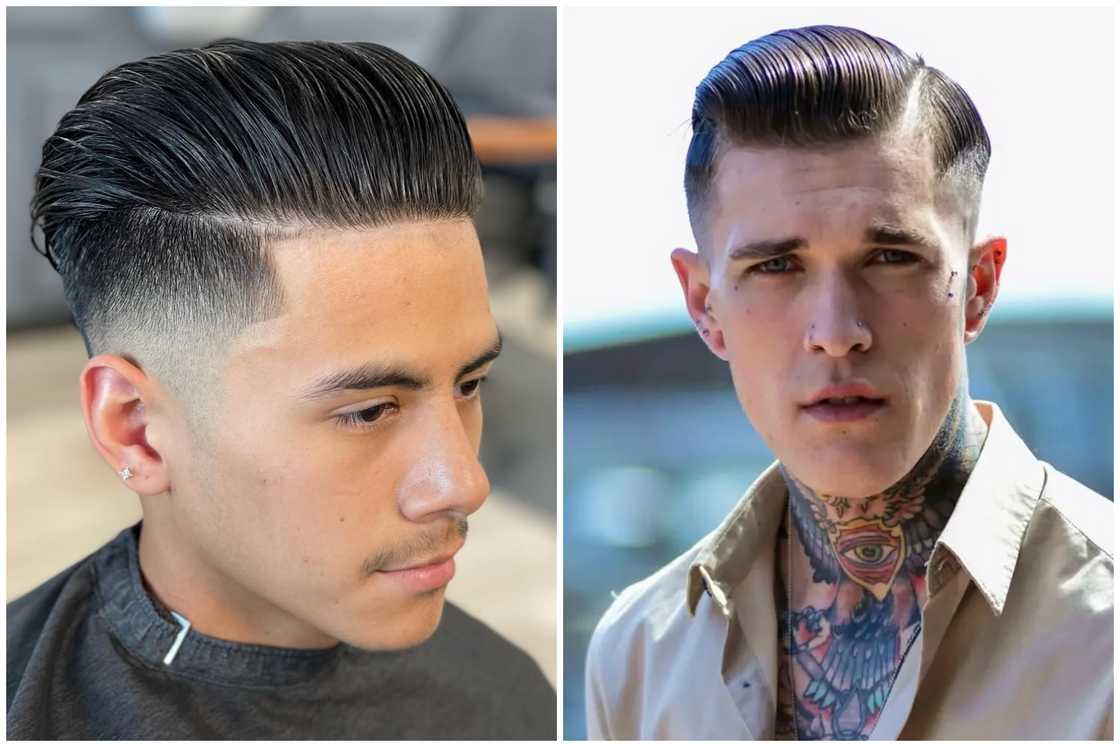 Slicked-back undercut Slicked-back undercut