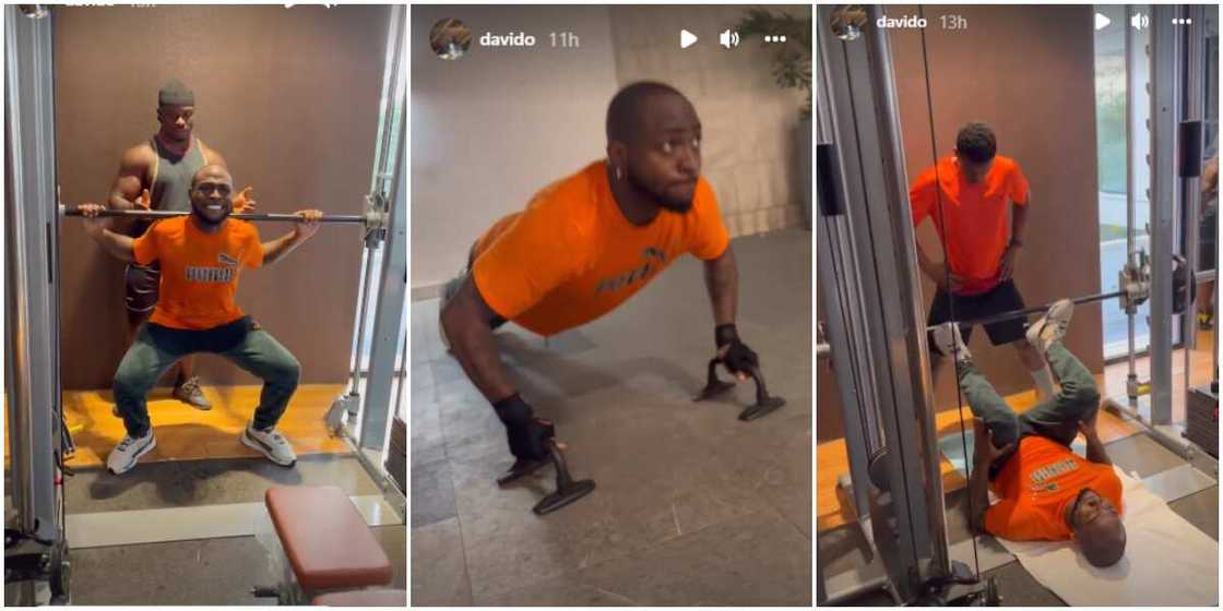 Davido's workout sessions