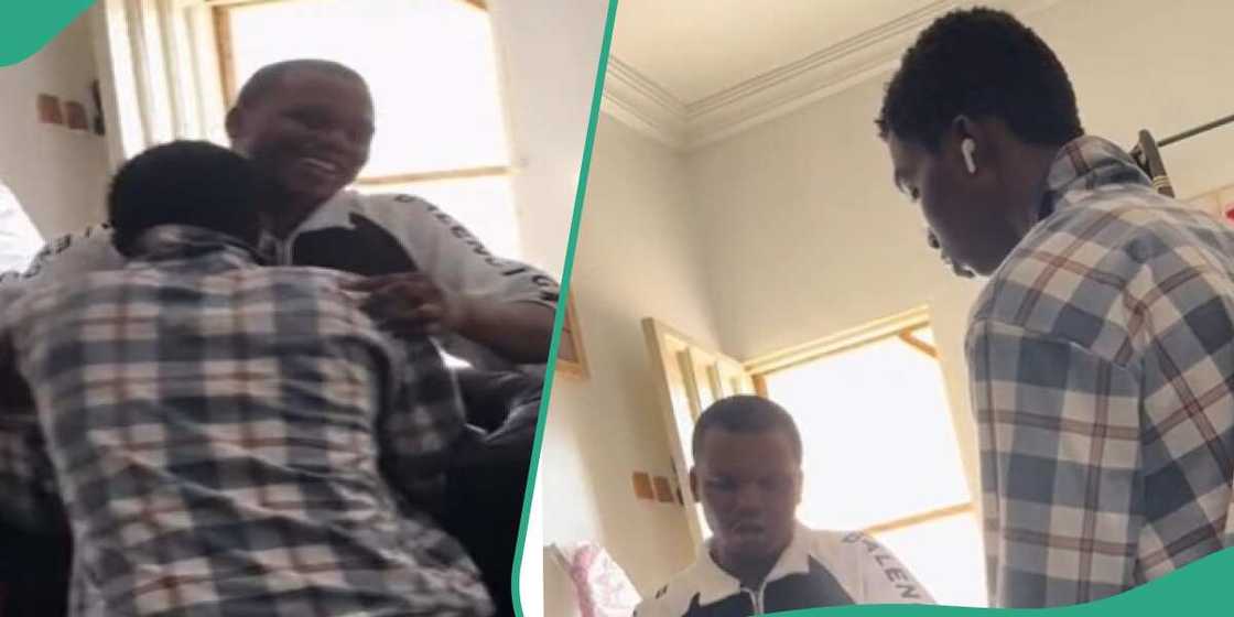 The man was very happy The man was very happy