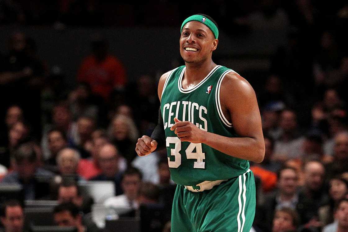 Paul Pierce reacts against the New York Knicks in Game Three of the Eastern Conference Quarterfinals Paul Pierce reacts against the New York Knicks in Game Three of the Eastern Conference Quarterfinals