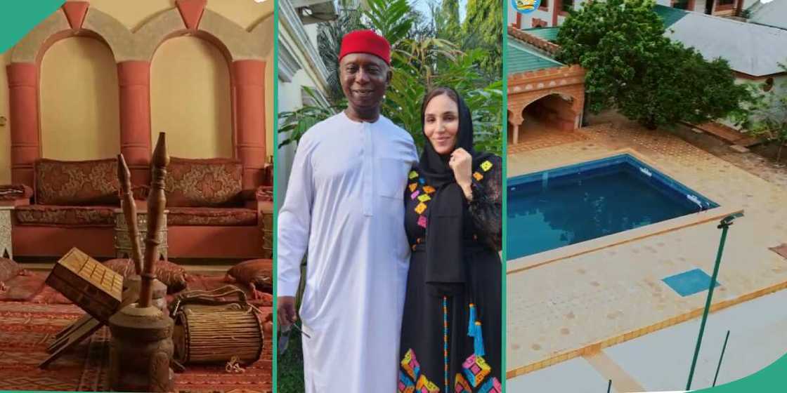 Regina Daniels' co-wife Laila shares video of Ned Nwoko's mansion. Regina Daniels' co-wife Laila shares video of Ned Nwoko's mansion.