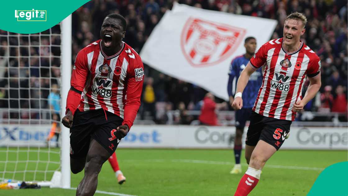 Brian Brobbey, Sunderland, Arsenal, Stadium of Light, England, Premier League.