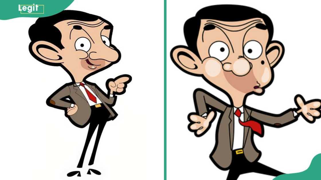 Mr. Bean doing various gestures Mr. Bean doing various gestures