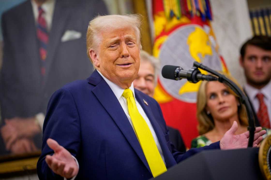 Donald Trump said he would announce a 'a major trade deal' with 'a big, and highly respected, country' later in the day Donald Trump said he would announce a 'a major trade deal' with 'a big, and highly respected, country' later in the day