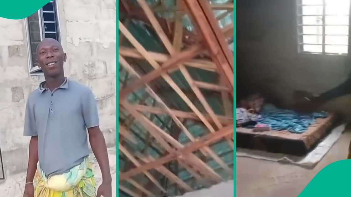 A Nigerian man moves in uncompleted house after increased rent from landlord