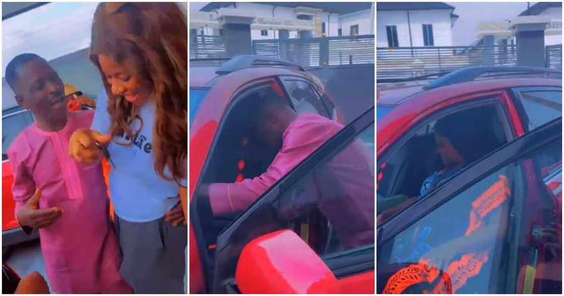BBNaija's Phyna and her parents with new car BBNaija's Phyna and her parents with new car