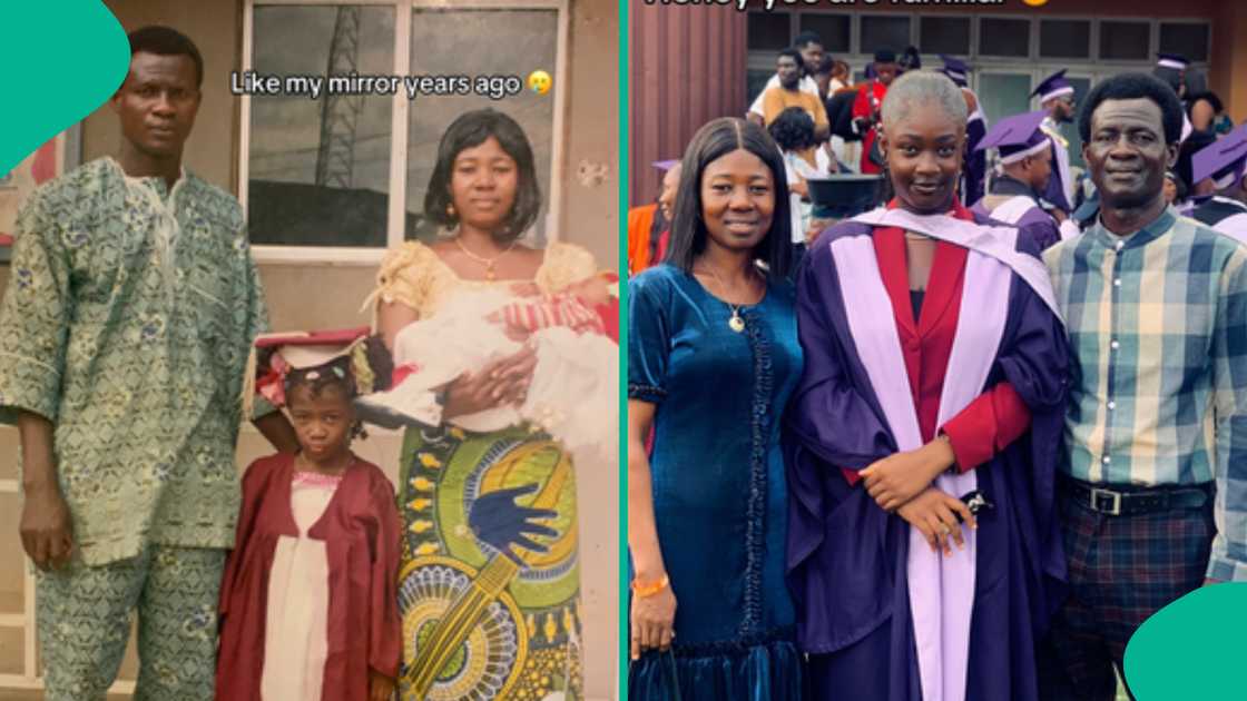 Lady shares nice photos after graduating from university. Lady shares nice photos after graduating from university.