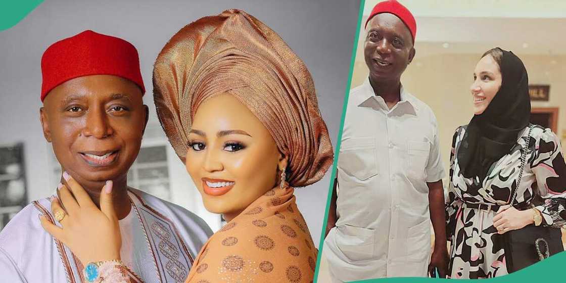 Regina Daniels reacts to co-wife's post.