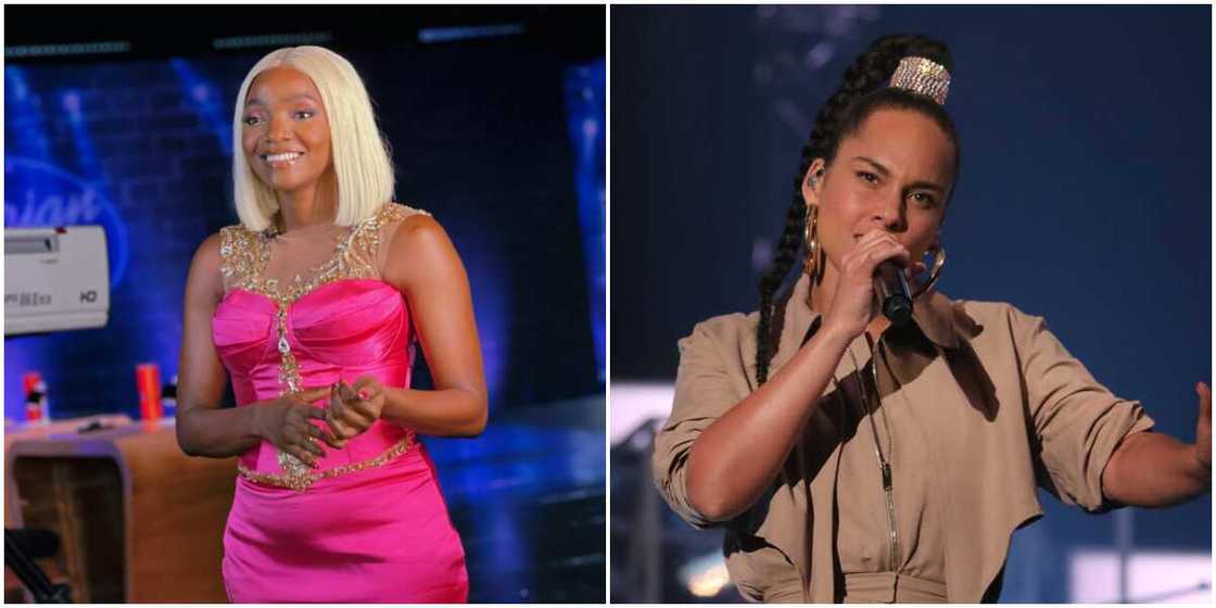 Nigerian singer Simi, Alicic Keys performing on stage Nigerian singer Simi, Alicic Keys performing on stage