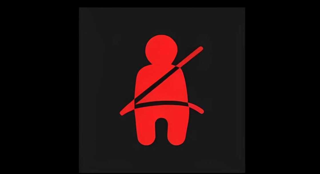 Seat belt warning light