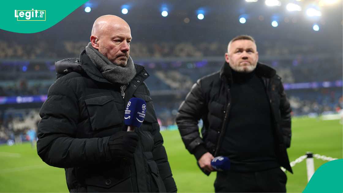 Alan Shearer, Wayne Rooney, Manchester City, Real Madrid, Etihad Stadium, Manchester, England, UEFA Champions League. Alan Shearer, Wayne Rooney, Manchester City, Real Madrid, Etihad Stadium, Manchester, England, UEFA Champions League.