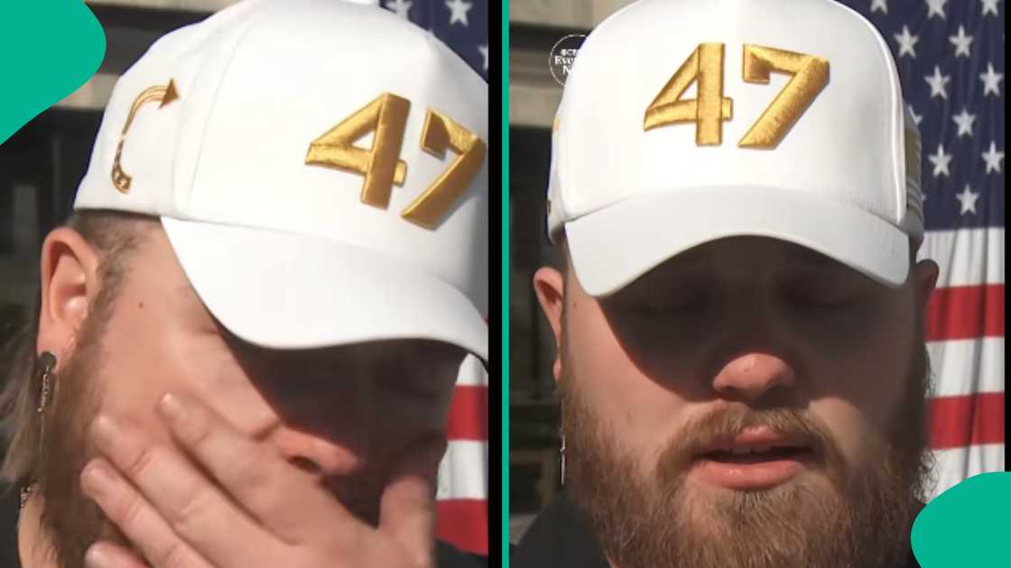 Man picks cap at venue of Charlie Kirk shooting.