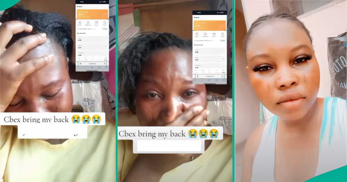 Nigerian lady weeps as Cbex crashes, shares how much she lost. Nigerian lady weeps as Cbex crashes, shares how much she lost.