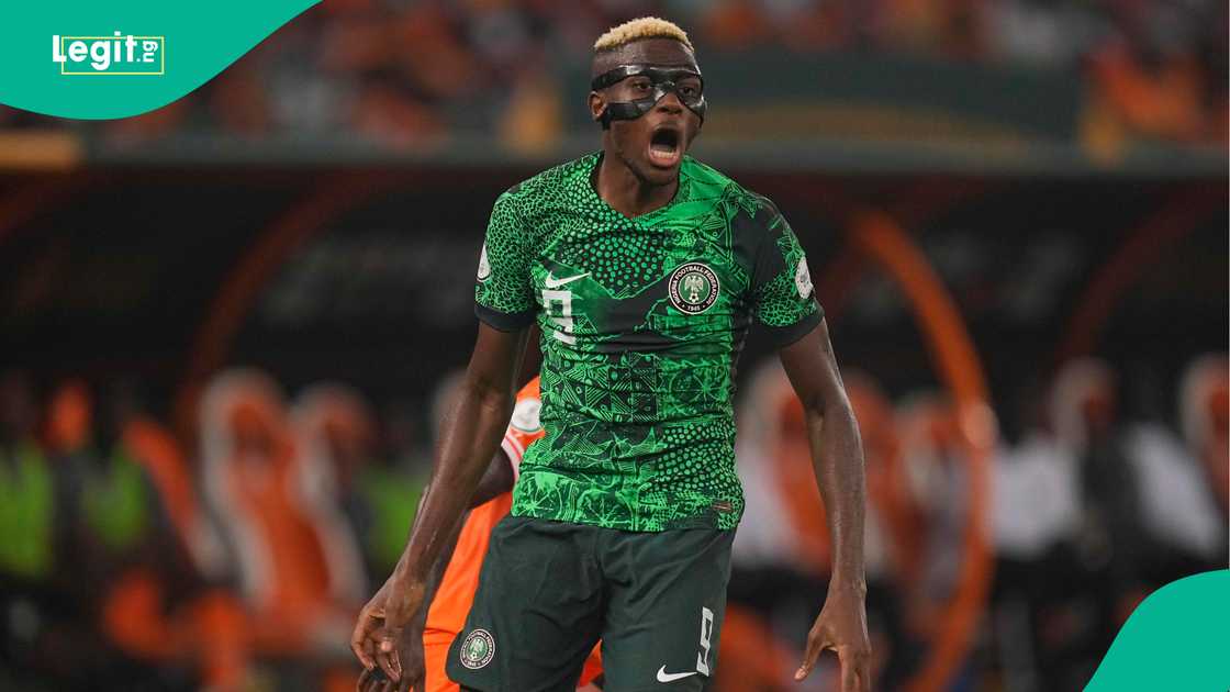 Victor Osimhen, Super Eagles, Nigeria, Stade de Olympique Alassane Ouatarra, Abidjan, Ivory Coast, AFCON 2023. Victor Osimhen, Super Eagles, Nigeria, Stade de Olympique Alassane Ouatarra, Abidjan, Ivory Coast, AFCON 2023.