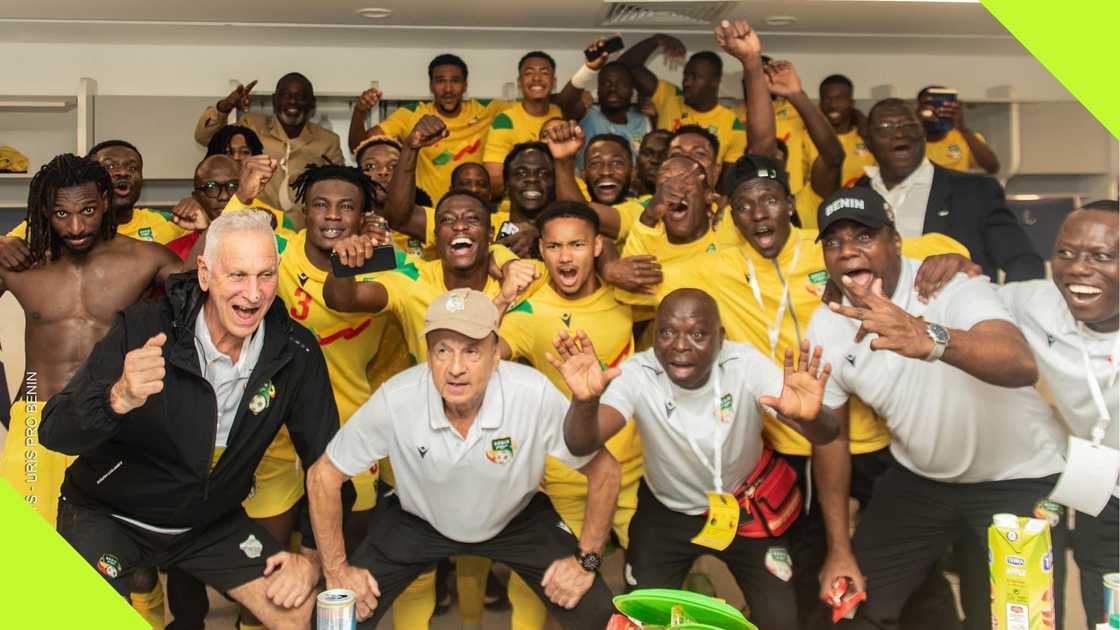 Mohamed Tijani, Junior Olaitan, Aiyegun Tosin, Gernot Rohr, Benin Republic, Tripoli International Stadium, Libya.