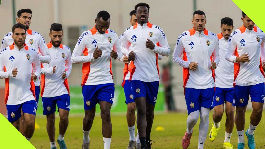 Libyan players training in Tripoli before their AFCON 2025 qualifier match against Benin Republic. Libyan players training in Tripoli before their AFCON 2025 qualifier match against Benin Republic.