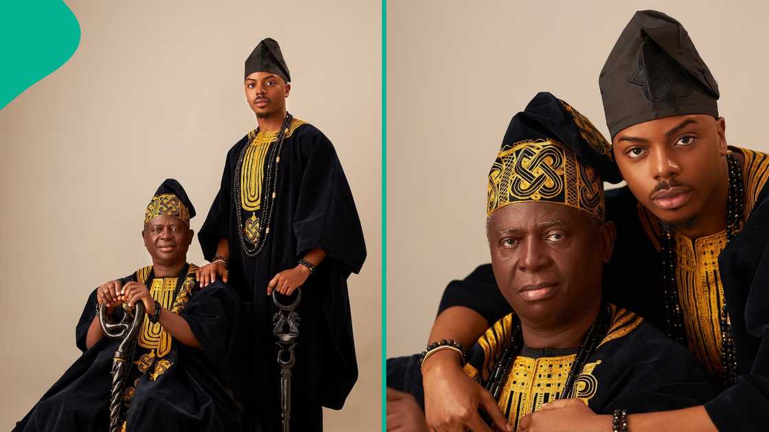 Enioluwa celebrates dad's success. Enioluwa celebrates dad's success.