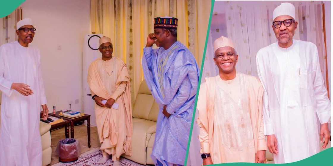 Former governor of Kaduna state, Nasir El-Rufai, has visited the immediate past President Muhammadu Buhari, in Daura, Katsina state.