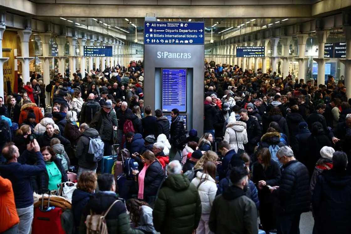 Eurostar services were cancelled due to flooding of tunnels near Ebbsfleet International station in Kent