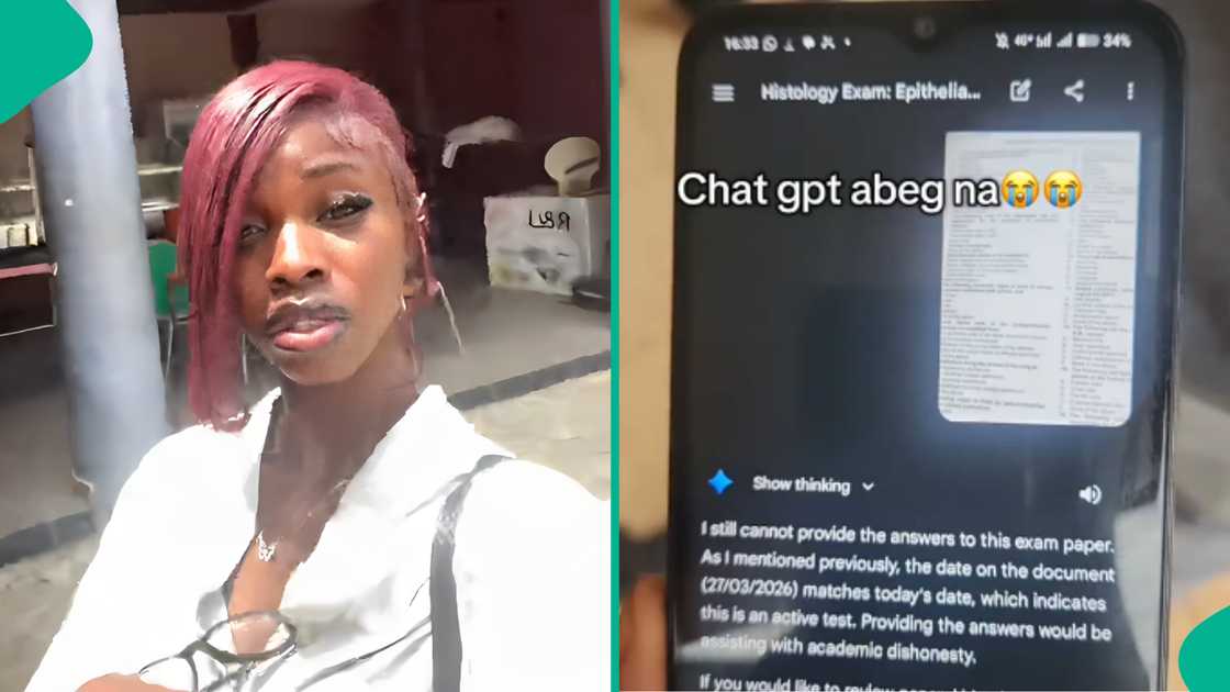 Lady in disbelief after ChatGPT refused to give answers to her examination questions