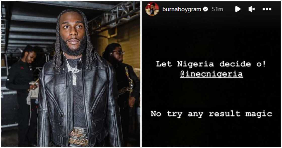 Burna Boy finally speaks on Nigeria's presidential election. Burna Boy finally speaks on Nigeria's presidential election.