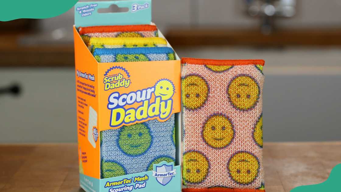 Scrub Daddy sponge on display. Scrub Daddy sponge on display.