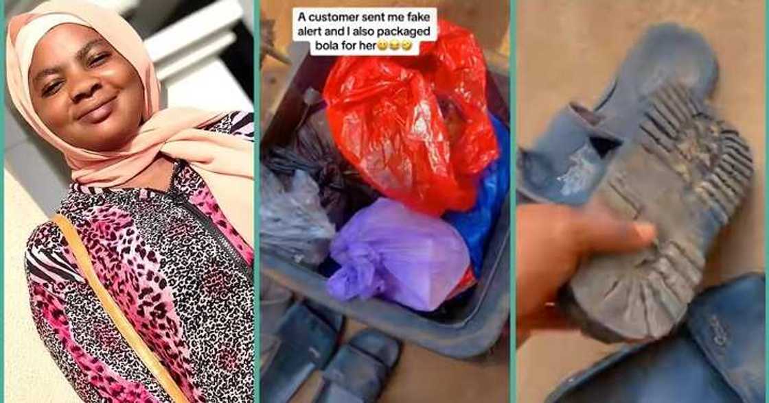 Businesswoman delivers trash from dustbin to customer who sent fake alert Businesswoman delivers trash from dustbin to customer who sent fake alert