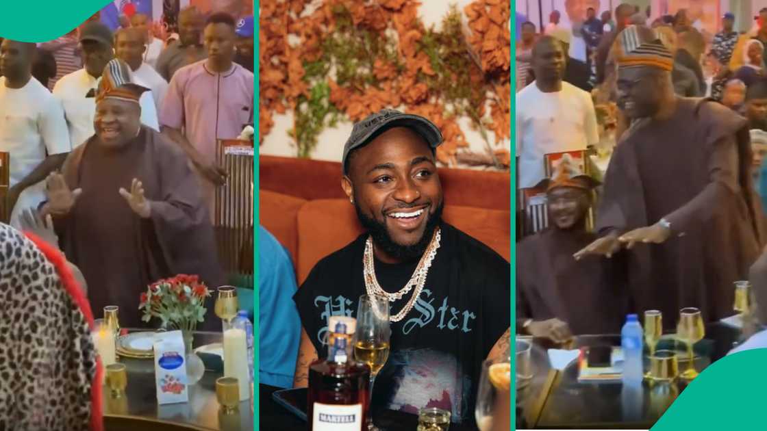 Governor Ademola Adeleke and Seyi Makinde dancing to Davido's song. Governor Ademola Adeleke and Seyi Makinde dancing to Davido's song.