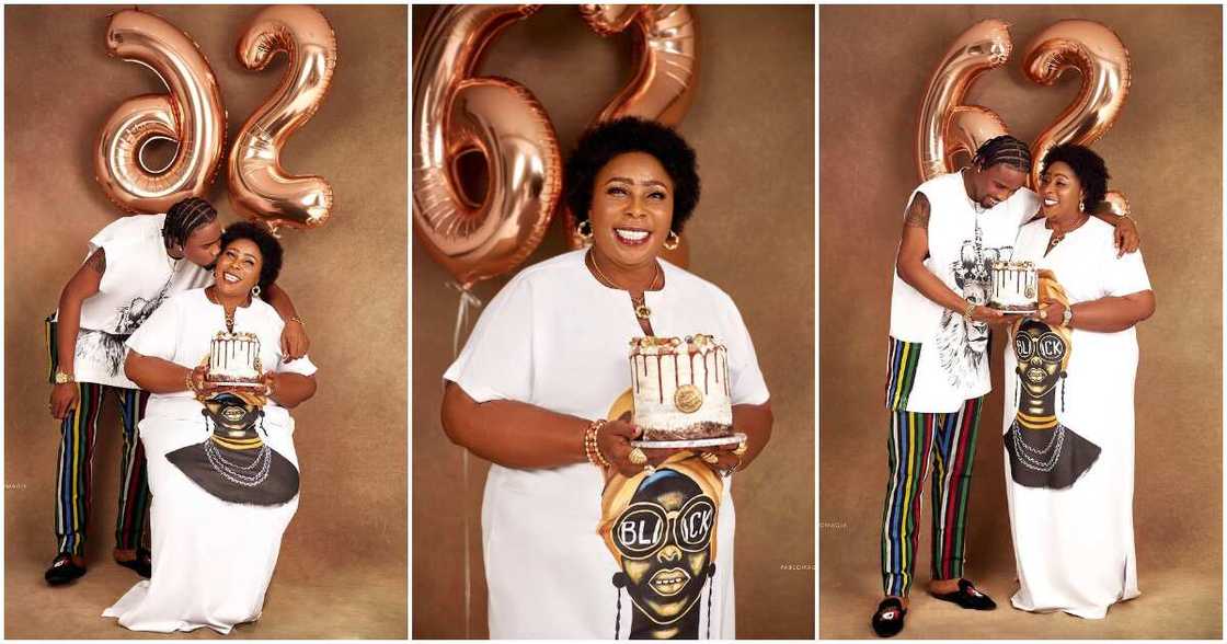 Photos of BBNaija star Neo Akpofure and his mum