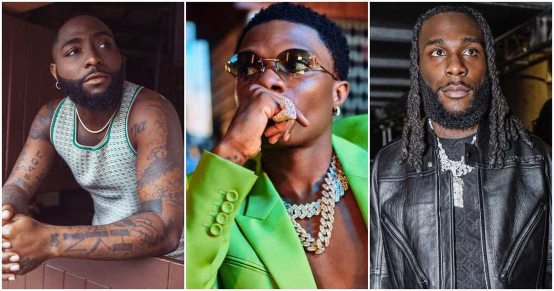 Wizkid, Burna Boy, Davido Wizkid, Burna Boy, Davido