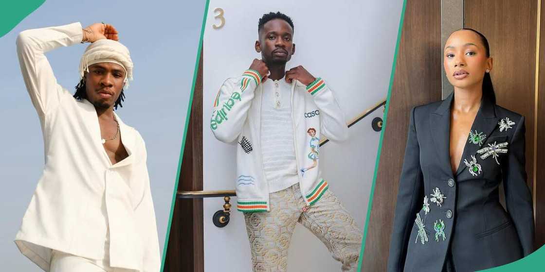 Photos of Joeboy, Mr Eazi and Temi Otedola