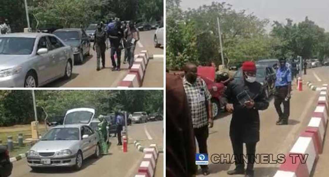 Da Ɗumi-Ɗumi: An tsaurara matakan tsaro a zauren majalisa saboda brazanar tsaro Da Ɗumi-Ɗumi: An tsaurara matakan tsaro a zauren majalisa saboda brazanar tsaro