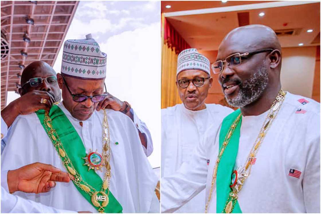 Kasar Laberiya ta karrama shugaba Muhammadu Buhari (Hotuna) Kasar Laberiya ta karrama shugaba Muhammadu Buhari (Hotuna)