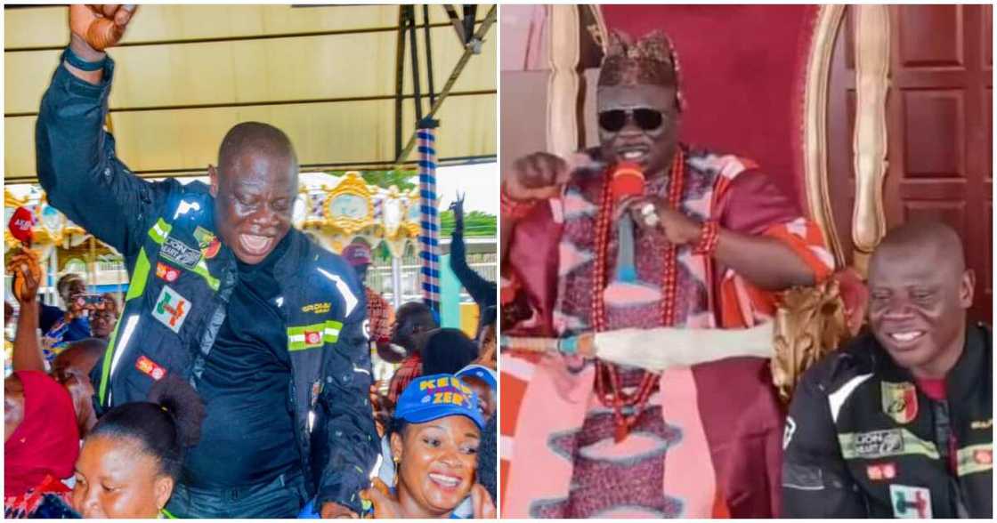 Offa kingdom, London to Lagos biker gets chieftainy title, Kunle Adeyanju, Aare Aniyikaiye of Offa Kingdom Offa kingdom, London to Lagos biker gets chieftainy title, Kunle Adeyanju, Aare Aniyikaiye of Offa Kingdom