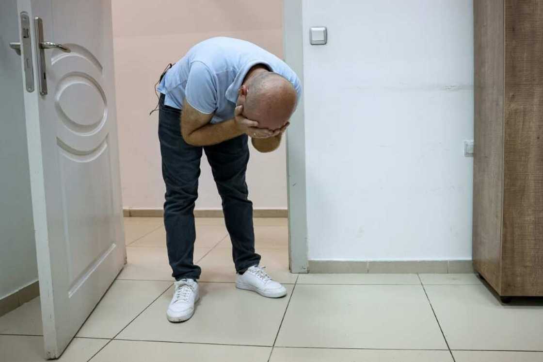 Qais Murad, 36-year-old former inmate at Sednaya prison, re-enacts an episode from his prison treatment Qais Murad, 36-year-old former inmate at Sednaya prison, re-enacts an episode from his prison treatment