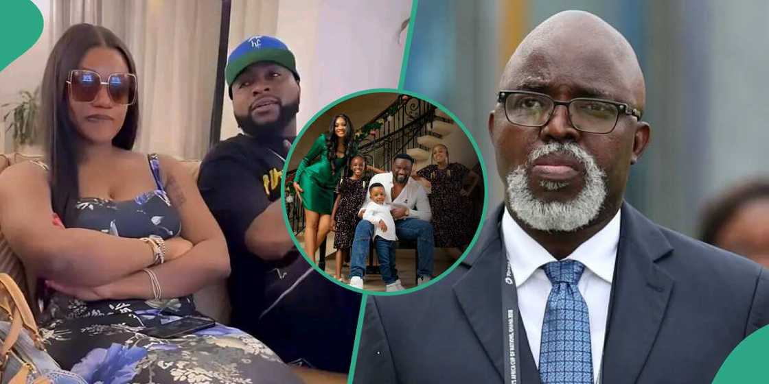 Davido and Chioma at Pinnick's residence. Davido and Chioma at Pinnick's residence.