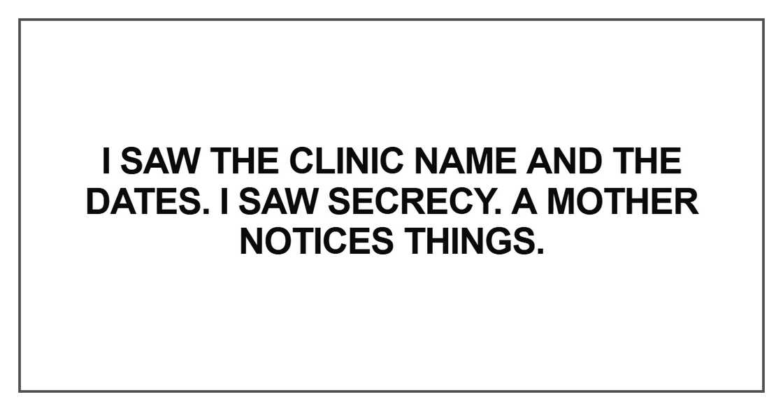 I saw the clinic name and the dates