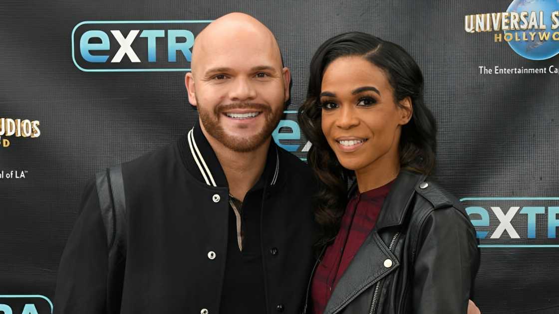 Chad Johnson and Michelle Williams in Universal City, California. Chad Johnson and Michelle Williams in Universal City, California.